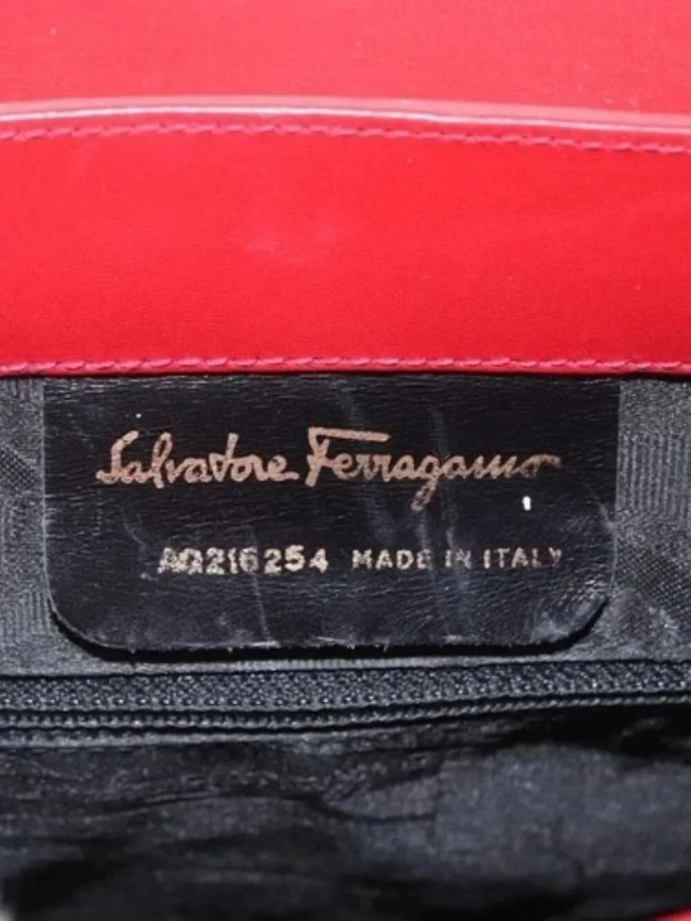 Salvatore Ferragamo Vala Backpack Suede Red Gold Auth BA11218